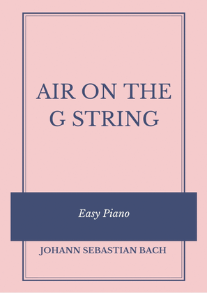 Book cover for AIR ON THE G STRING - EASY PIANO