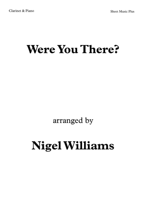 Book cover for Were You There? for Clarinet and Piano