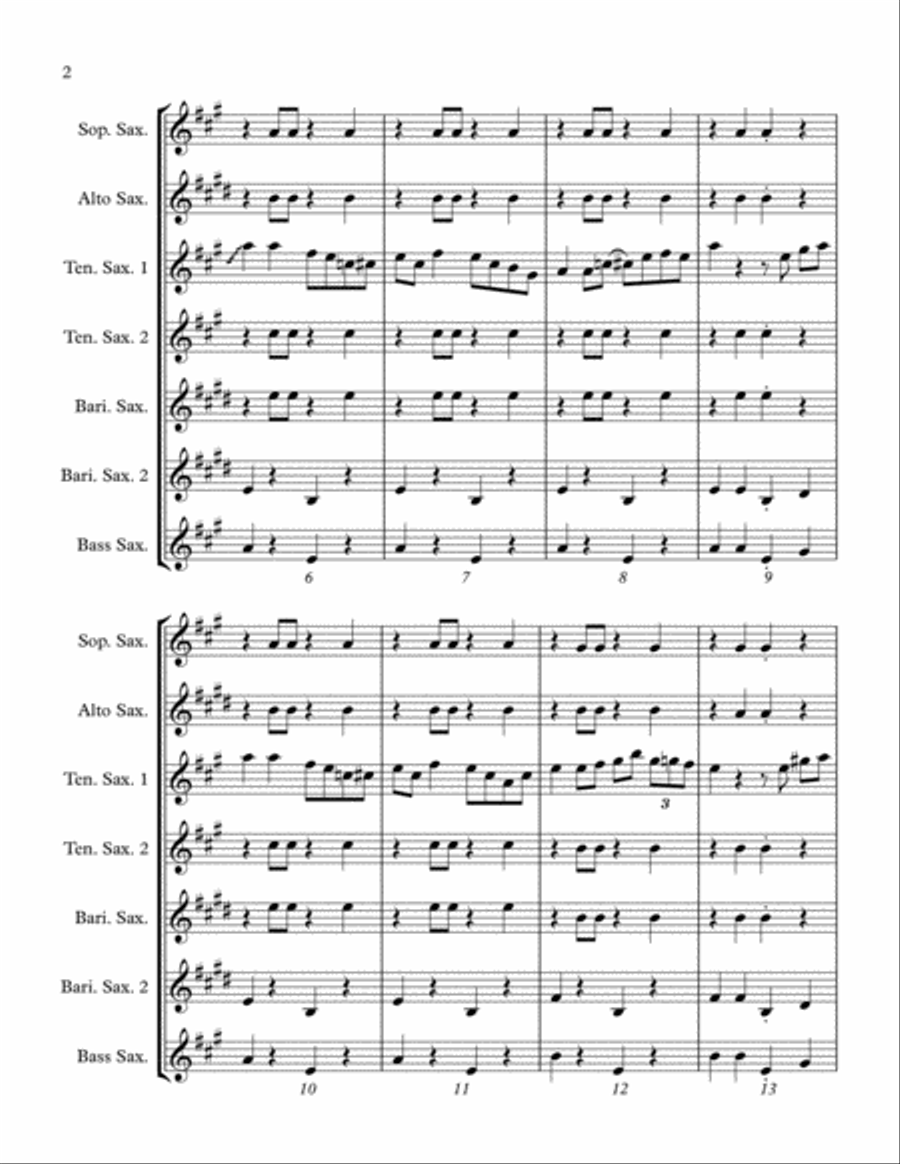 Yakety Sax Woodwind Ensemble scores gallery preview page 3