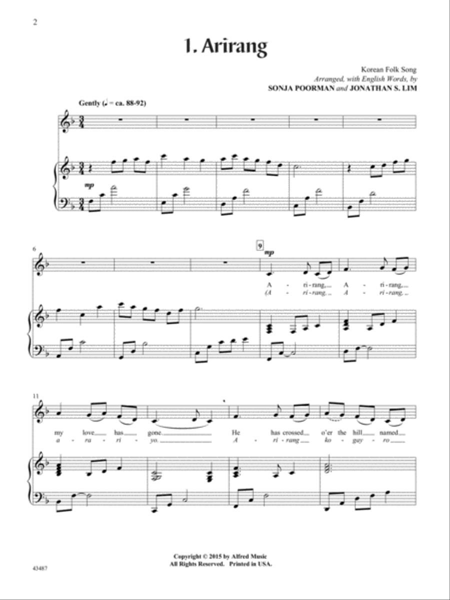 Songs of the Far East for Solo Singers Piano Accompaniment scores gallery preview page 3
