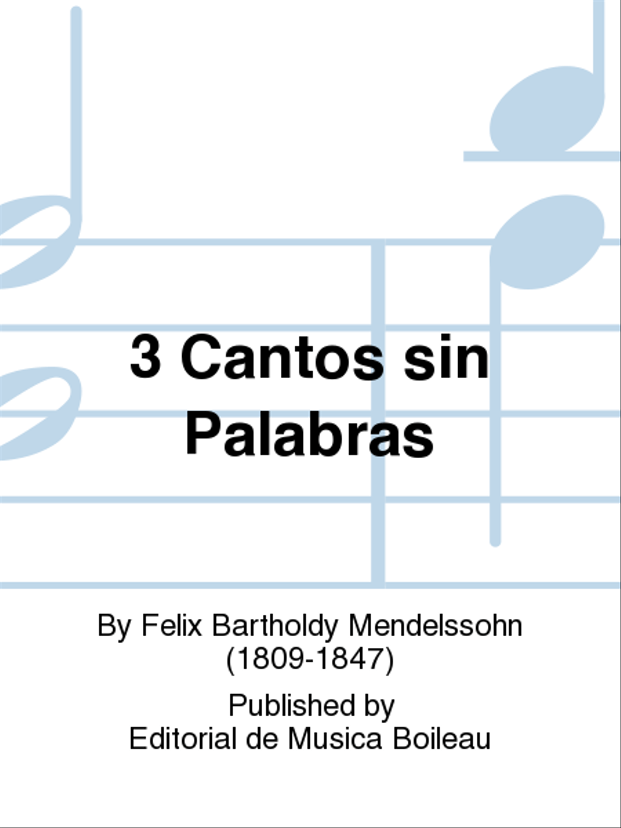 3 Cantos sin Palabras 3 Cantos sin Palabras Piano Solo scores gallery preview page 1