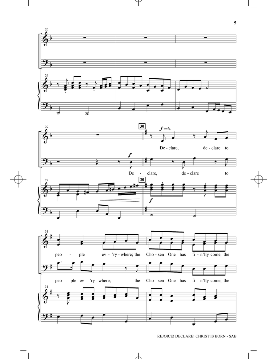 Rejoice! Declare! Christ Is Born 3-Part scores gallery preview page 4