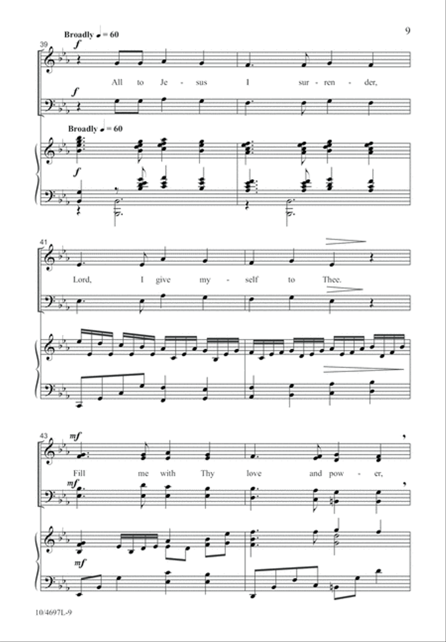 I Surrender All 4-Part scores gallery preview page 9