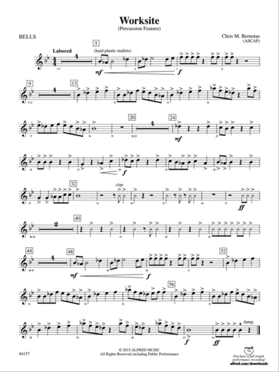 Worksite: Bells Concert Band scores gallery preview page 1