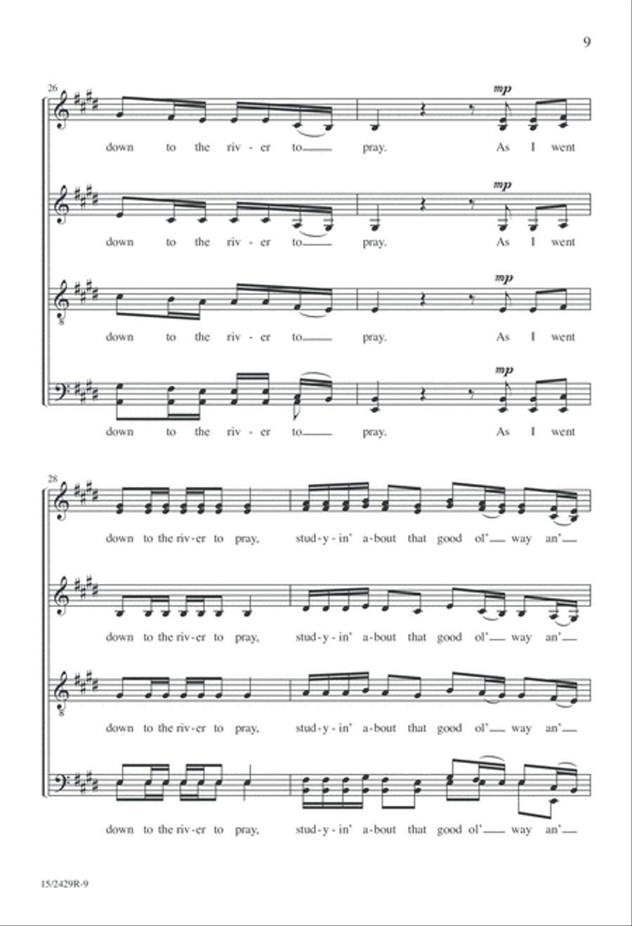 Down to the River to Pray Divisi scores gallery preview page 9