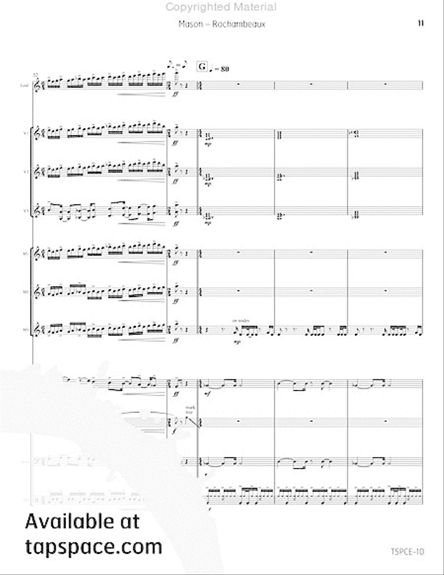 Rochambeaux Percussion Ensemble scores gallery preview page 16
