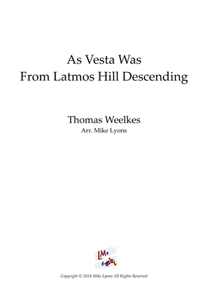 Double Reed Ensemble - As Vesta Was From Latmos Hill Descending