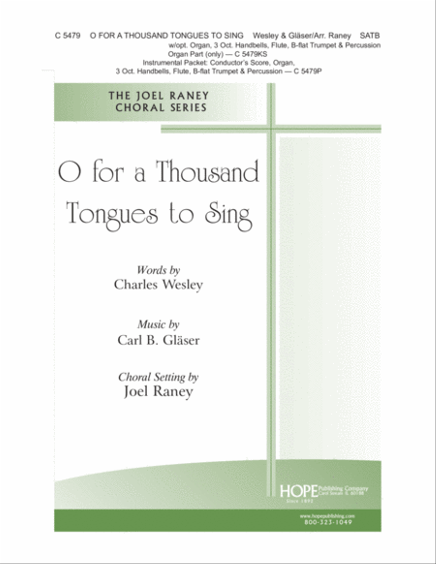O for a Thousand Tongues to Sing Choir scores gallery preview page 1