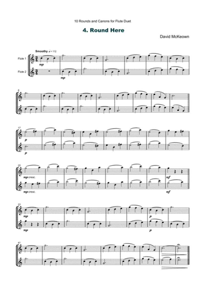 10 Rounds and Canons for Flute Duet