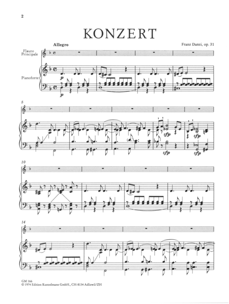 Concerto no. 2 for flute D minor Op. 31