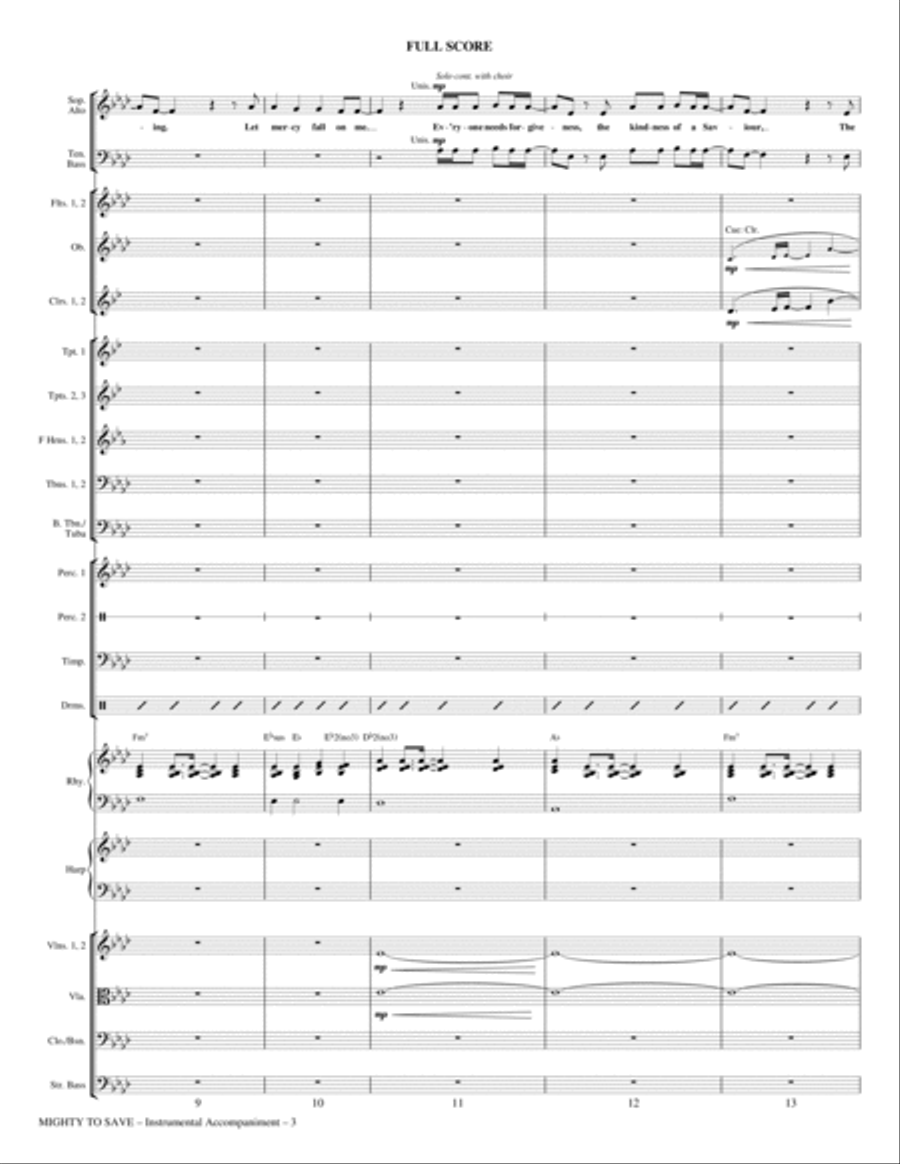 Mighty To Save - Full Score Choir scores gallery preview page 3