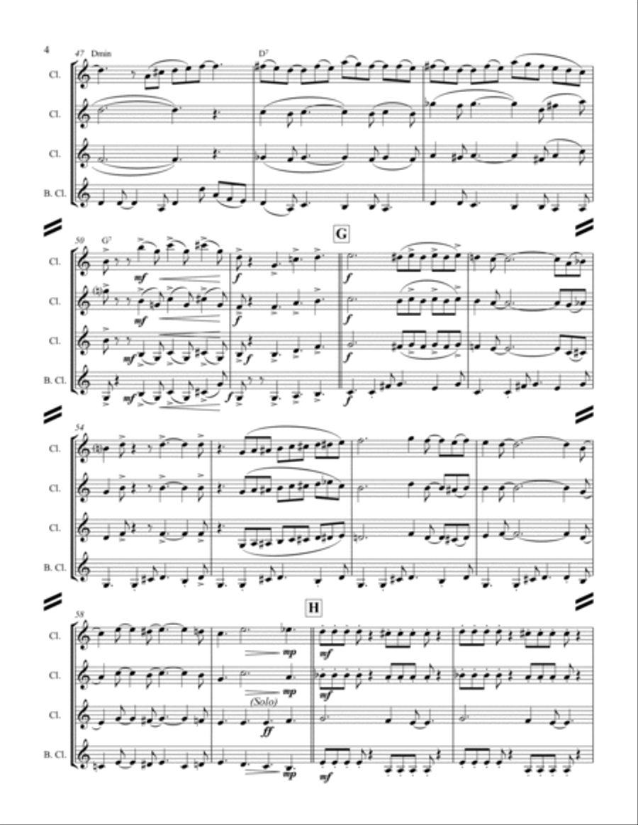 Blue Christmas Woodwind Ensemble scores gallery preview page 5