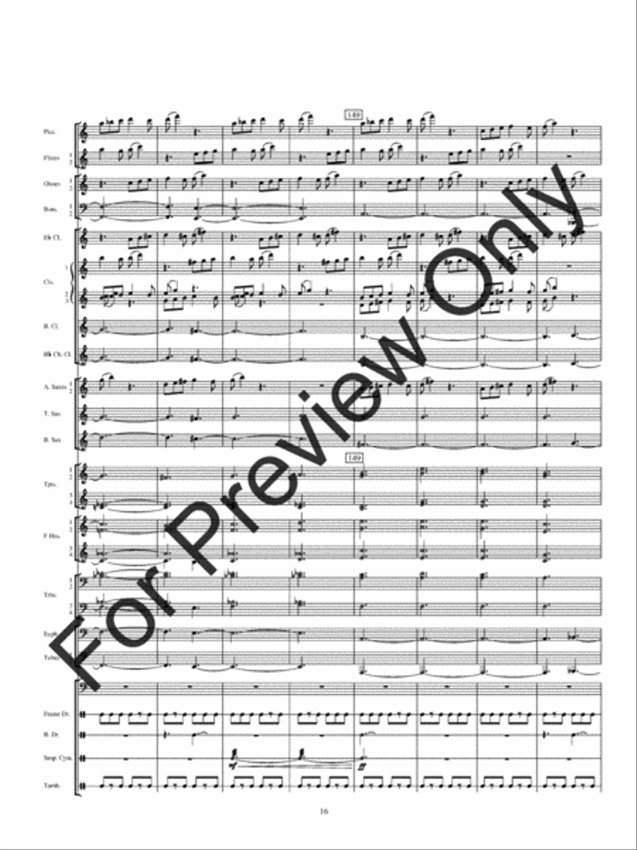 Kirkpatrick Fanfare (Score) Concert Band scores gallery preview page 19