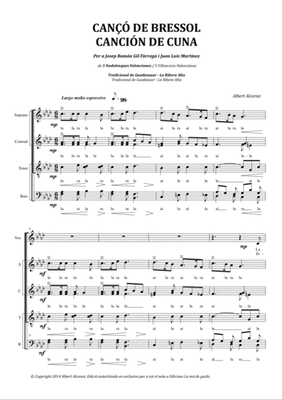 Cançó de bressol 4-Part scores gallery preview page 3