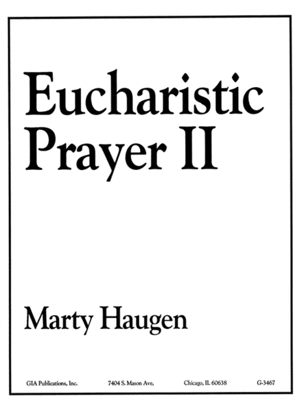 Eucharistic Prayer II - Handbell edition