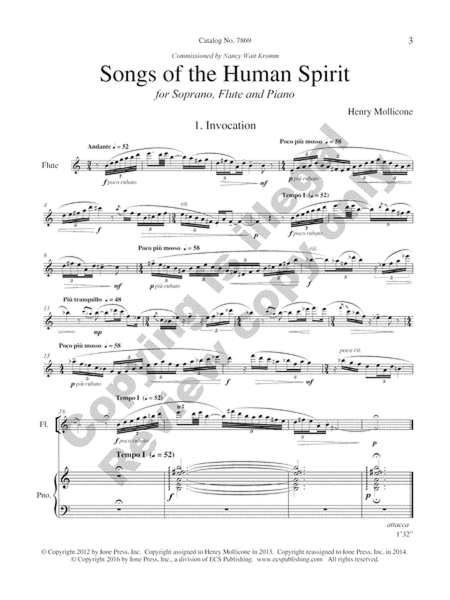 Songs of the Human Spirit (Full/Vocal Score)