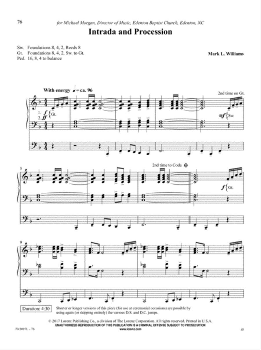 The Sacred Organ Library, Vol. 3 Organ Solo scores gallery preview page 21
