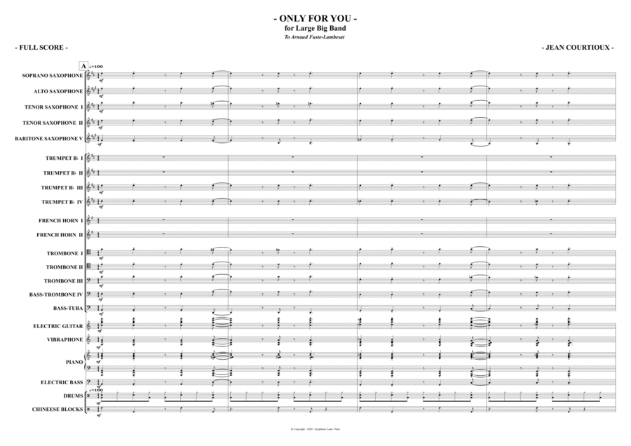 ONLY FOR YOU ONLY FOR YOU Jazz Ensemble scores gallery preview page 1