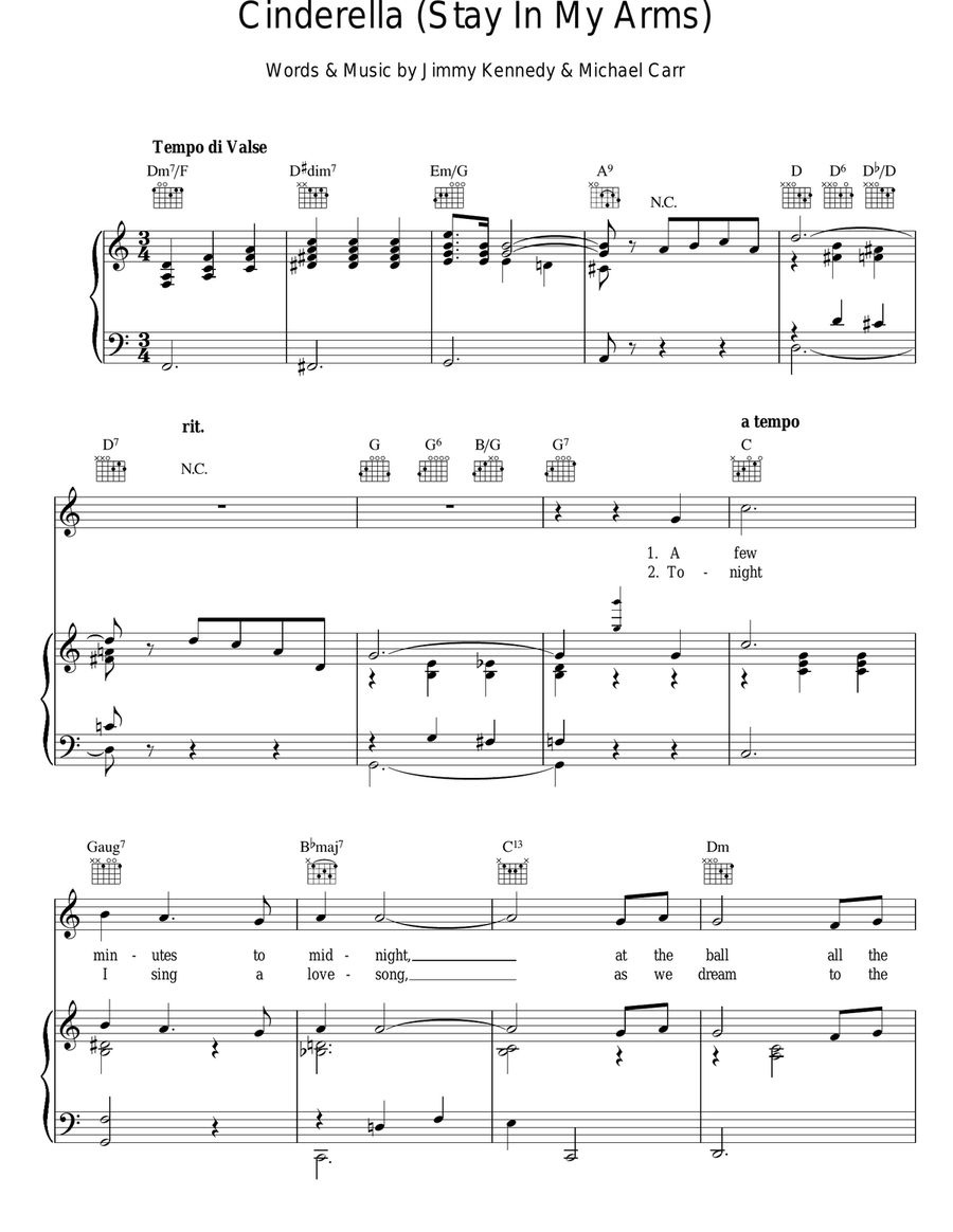 Cinderella (Stay In My Arms) Guitar scores gallery preview page 1