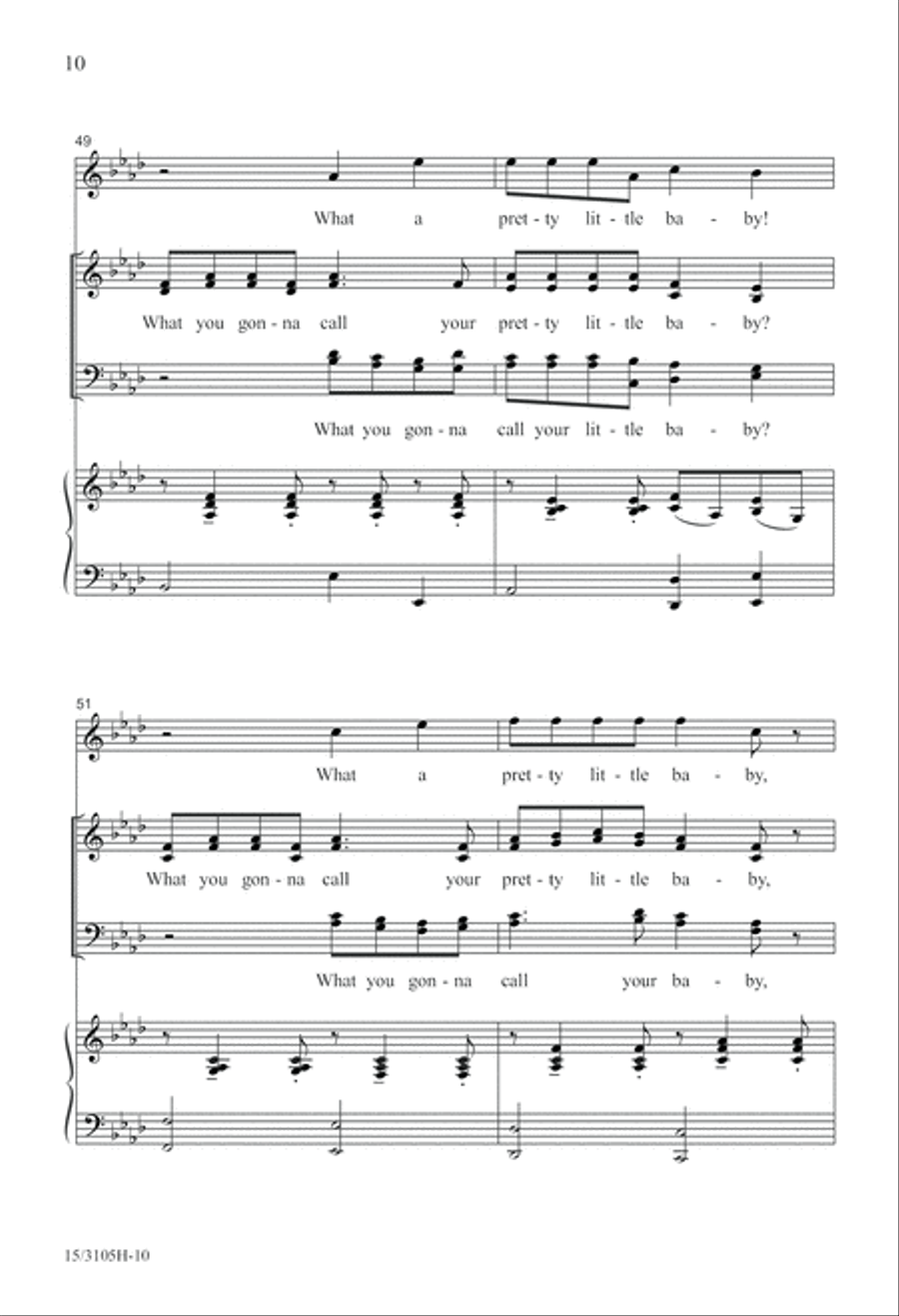 What You Gonna Call Your Pretty Little Baby? 4-Part scores gallery preview page 11