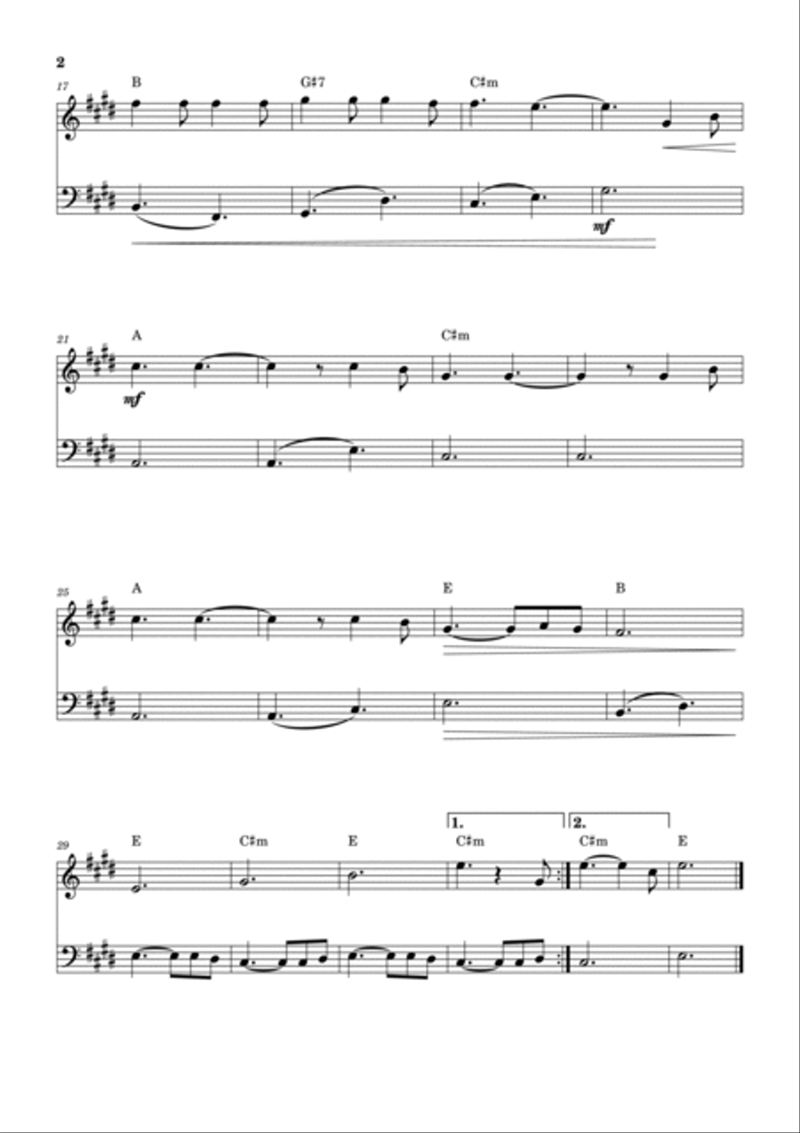 Hallelujah Trombone Duet scores gallery preview page 2