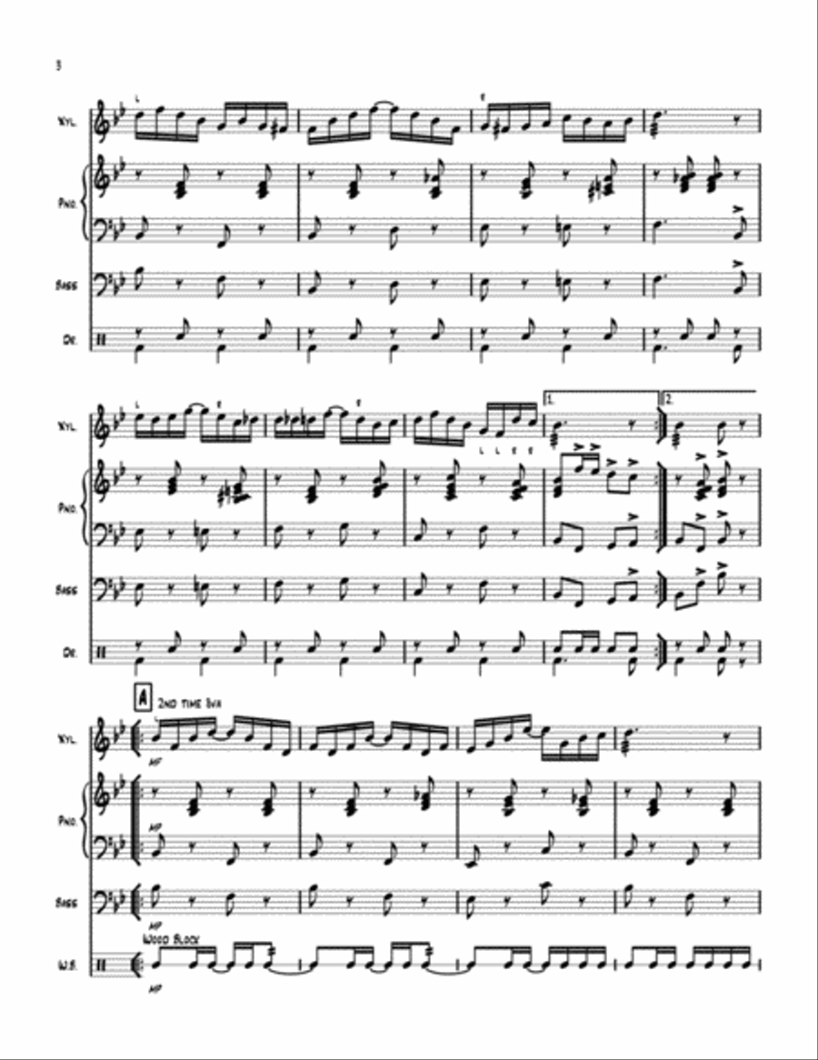 The Weekender Rag - Xylophone Solo Percussion scores gallery preview page 4