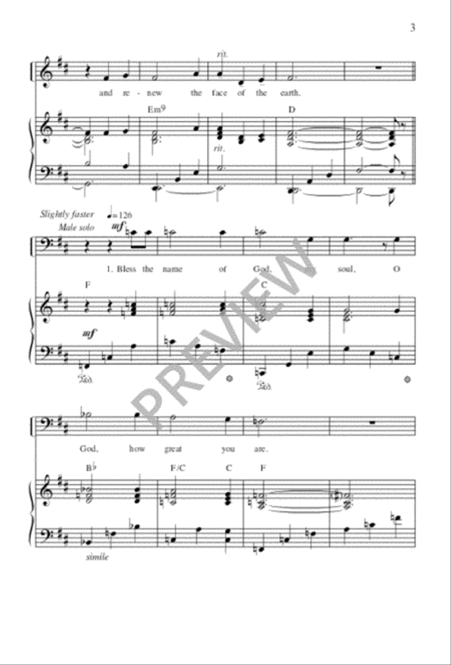 God, Send Out Your Spirit 4-Part scores gallery preview page 4