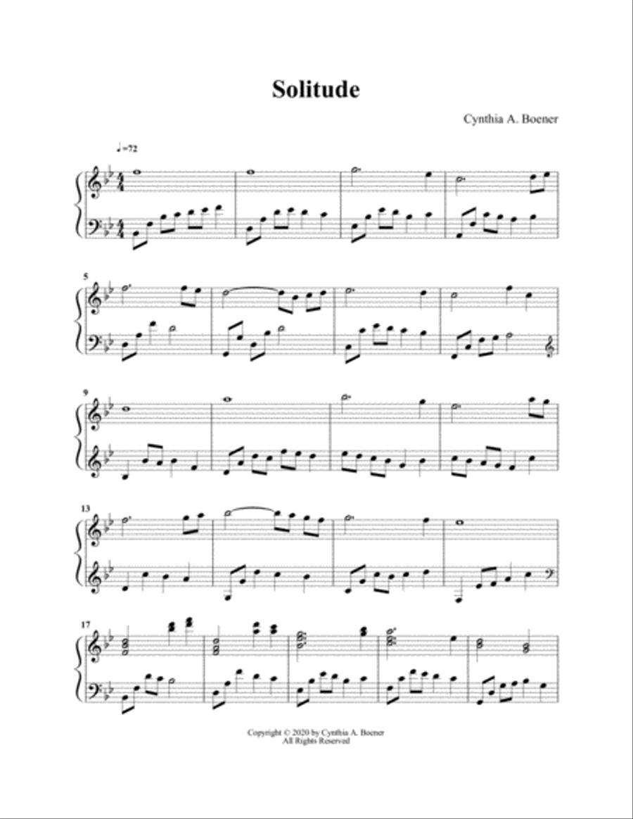 Solitude Solitude Harp scores gallery preview page 1
