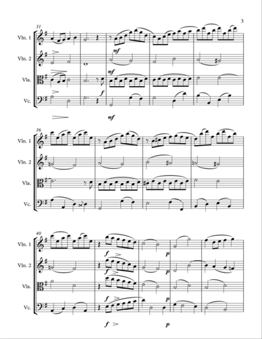 Over The Rainbow (from The Wizard Of Oz) String Quartet scores gallery preview page 3
