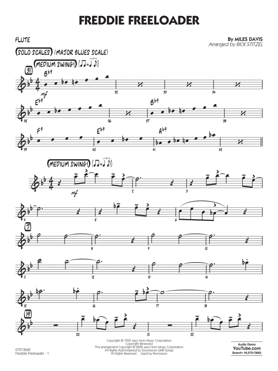 Freddie Freeloader (arr. Rick Stitzel) - Flute