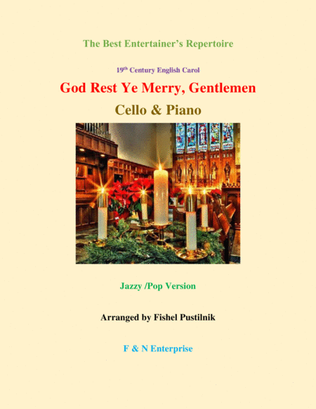 Piano Background for "God Rest Ye Merry, Gentlemen"-Cello and Piano