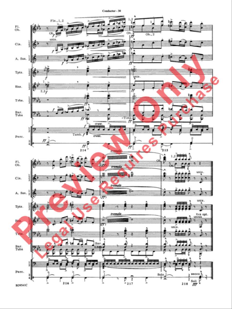 Alvamar Overture Concert Band scores gallery preview page 32