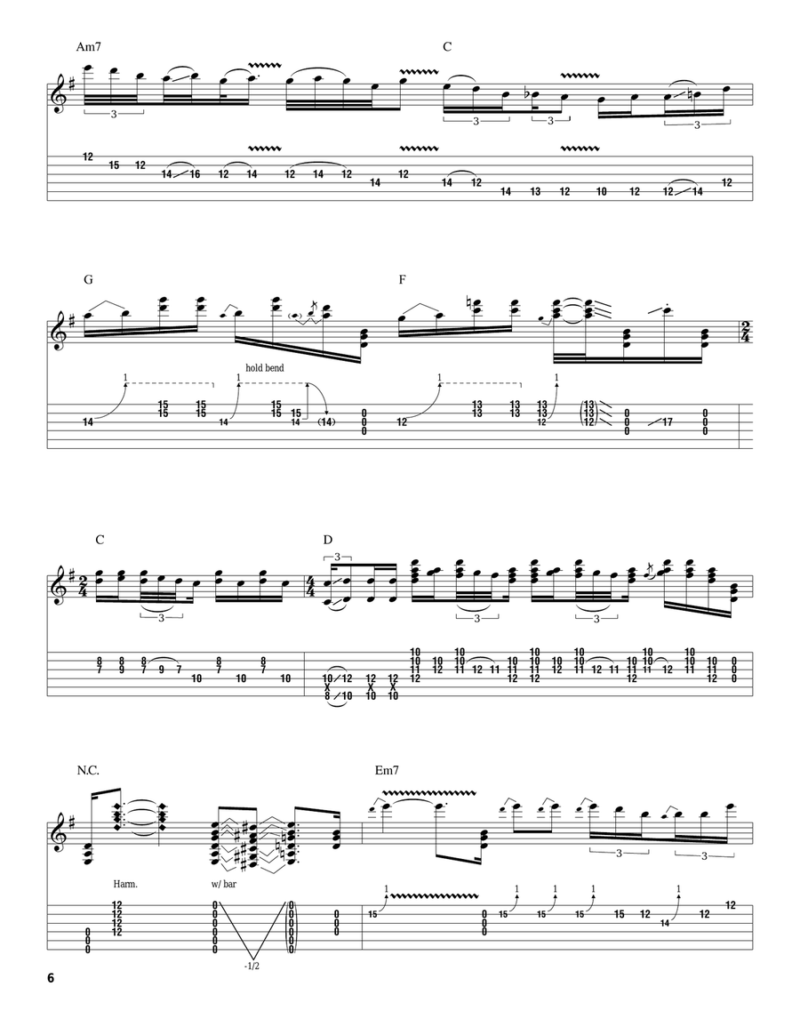 Little Wing Acoustic Guitar scores gallery preview page 6