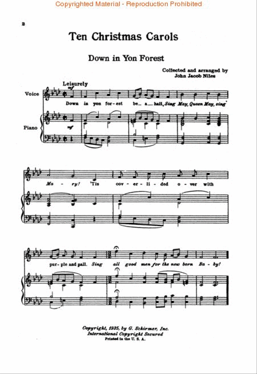 10 Christmas Carols from the Southern Appalachian Mountains Piano Solo scores gallery preview page 2