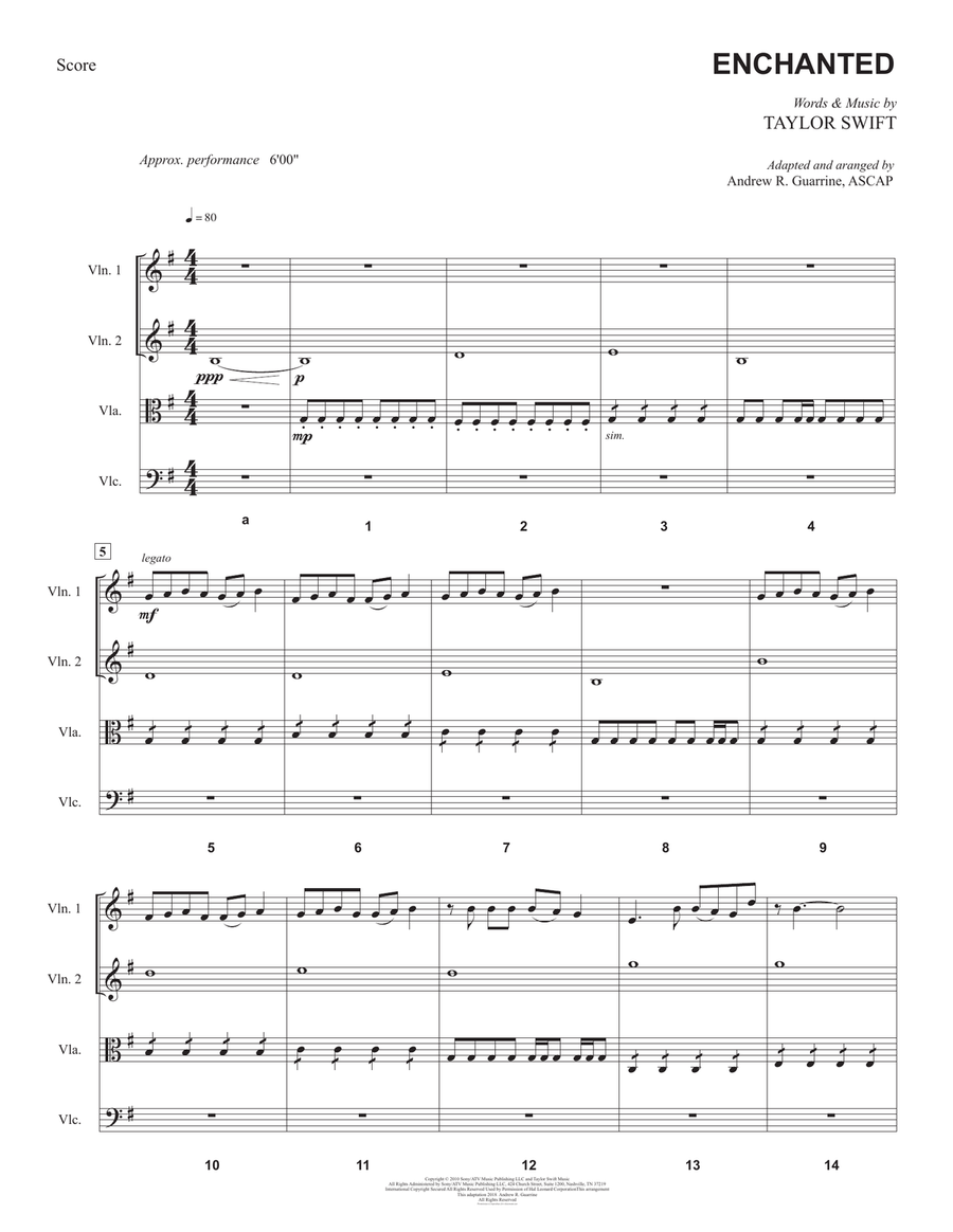Enchanted String Quartet scores gallery preview page 2