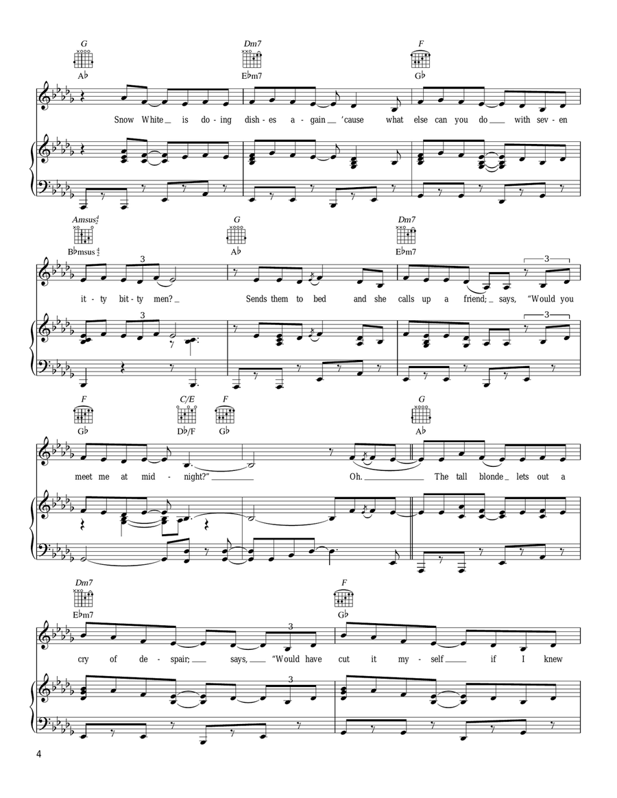 Fairytale Fairytale Piano, Vocal, Guitar scores gallery preview page 4