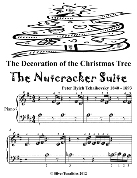 Decoration of the Christmas Tree the Nutcracker Suite Beginner Piano Sheet Music