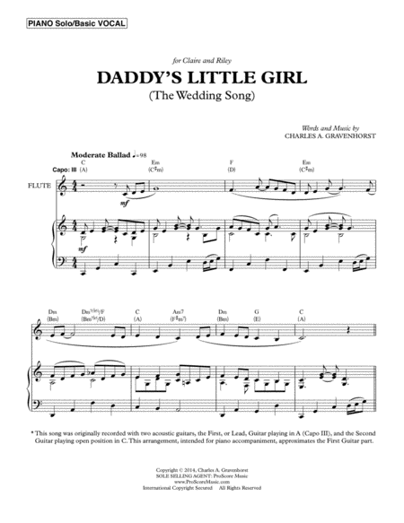 Daddy’s Little Girl (The Wedding Song) – Version 2 image number null