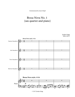 Bossa Nova No. 1 (sax quartet and piano)