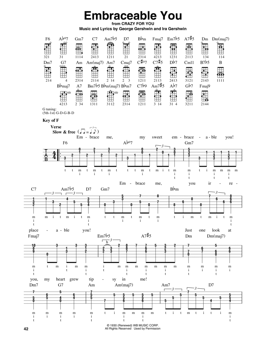 Embraceable You Embraceable You Banjo scores gallery preview page 1