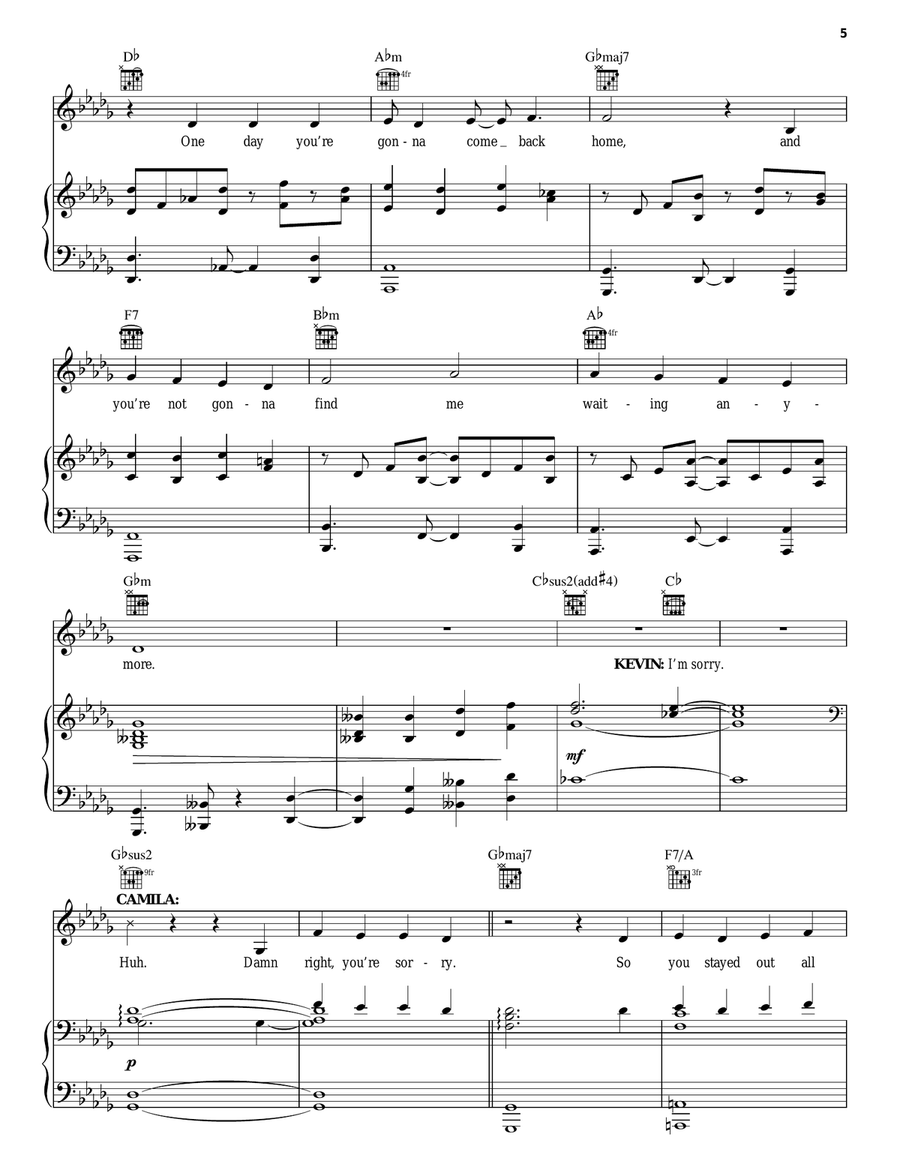 Enough (from In The Heights: The Musical) Piano, Vocal, Guitar scores gallery preview page 5