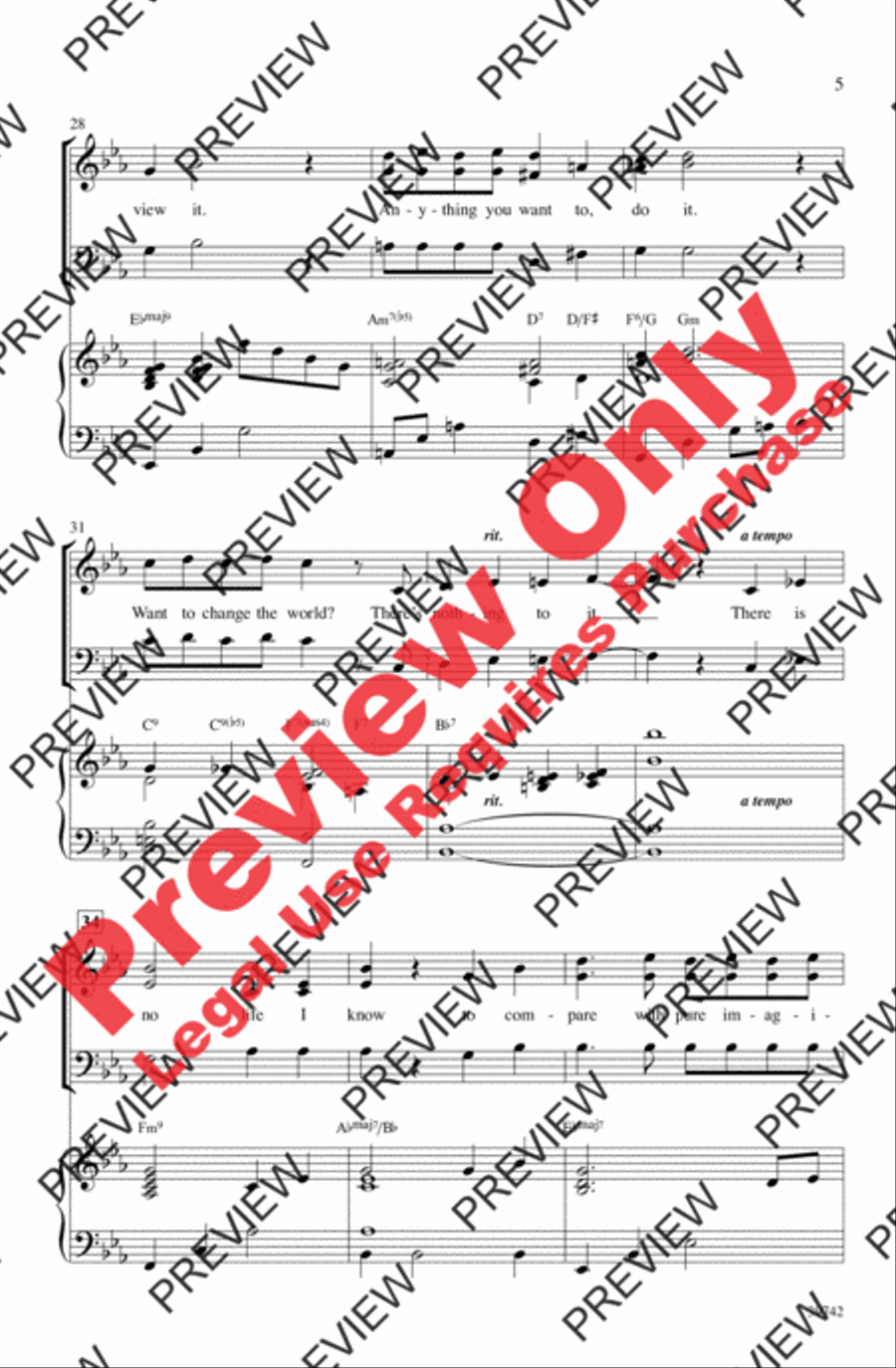 Pure Imagination 3-Part scores gallery preview page 5
