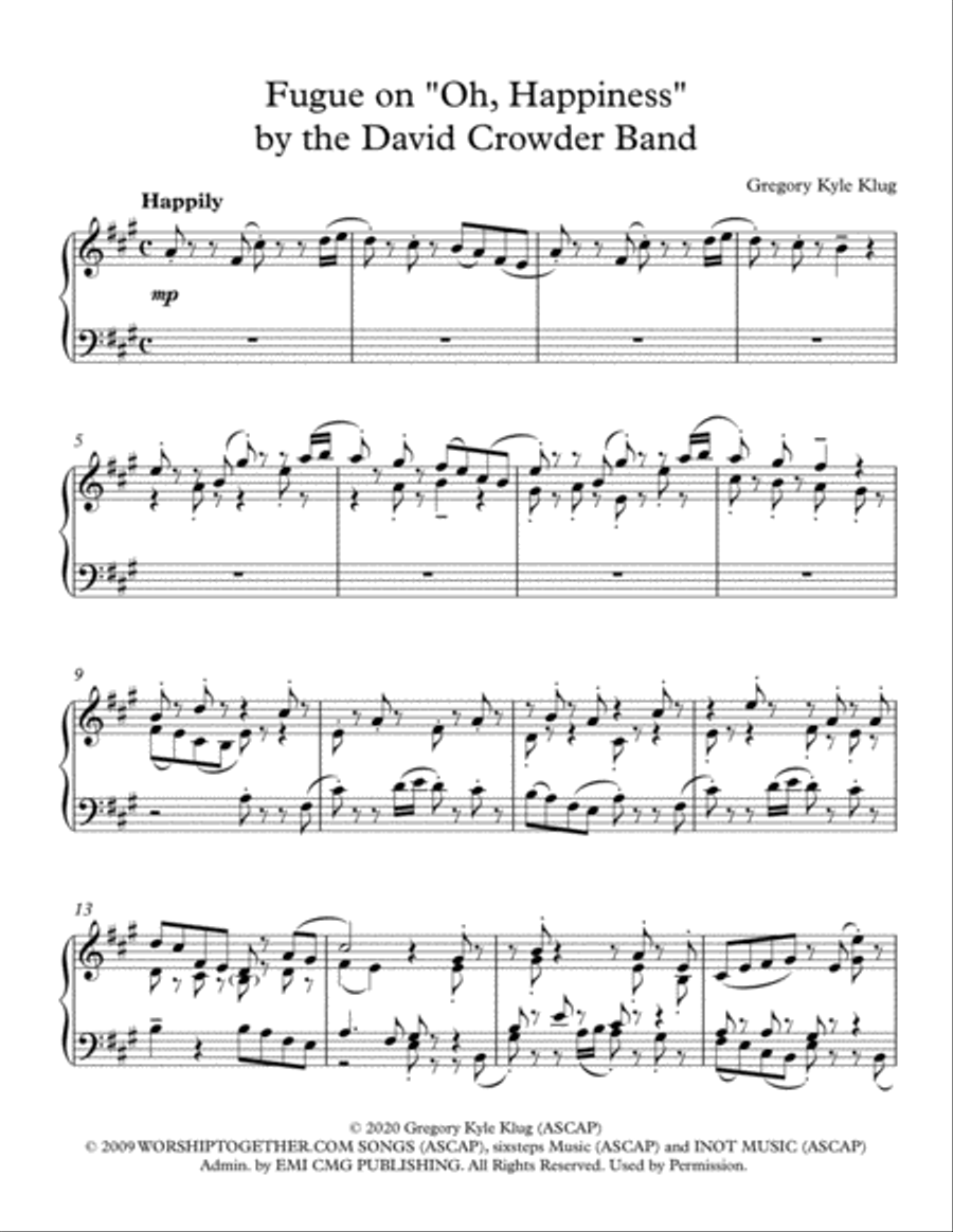 Oh, Happiness Piano Solo scores gallery preview page 3