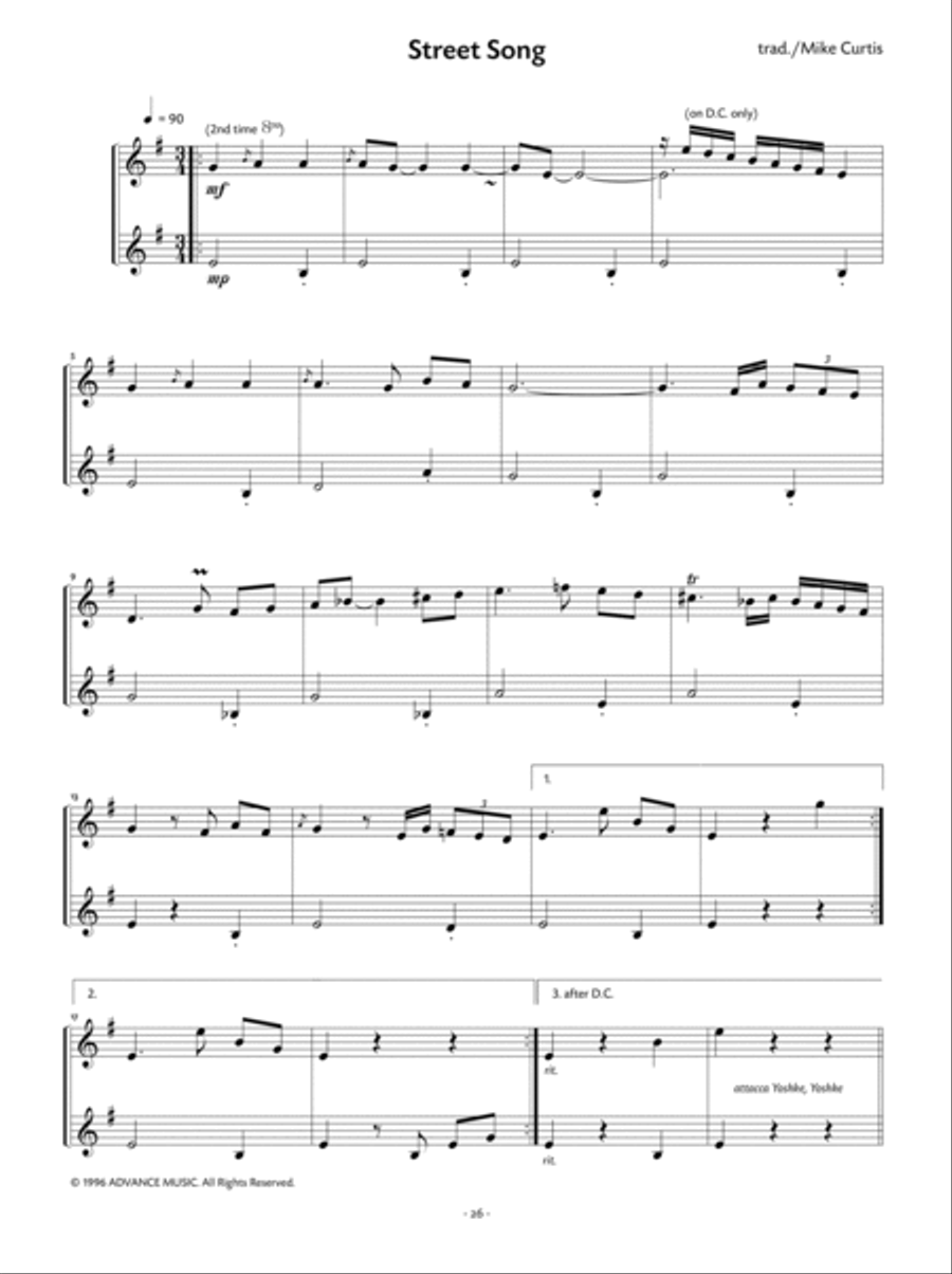 Ten Klezmer Duos, Volume 1 Clarinet Duet scores gallery preview page 13