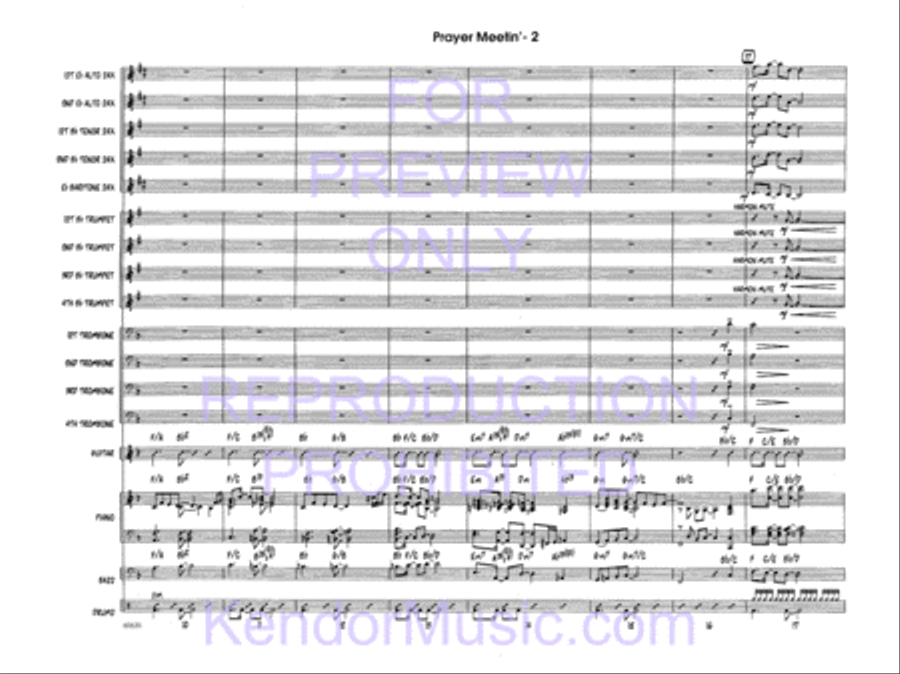 Prayer Meetin' Jazz Ensemble scores gallery preview page 4