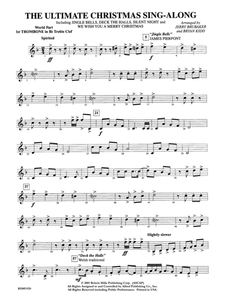 The Ultimate Christmas Sing-Along: WP 1st B-flat Trombone T.C.