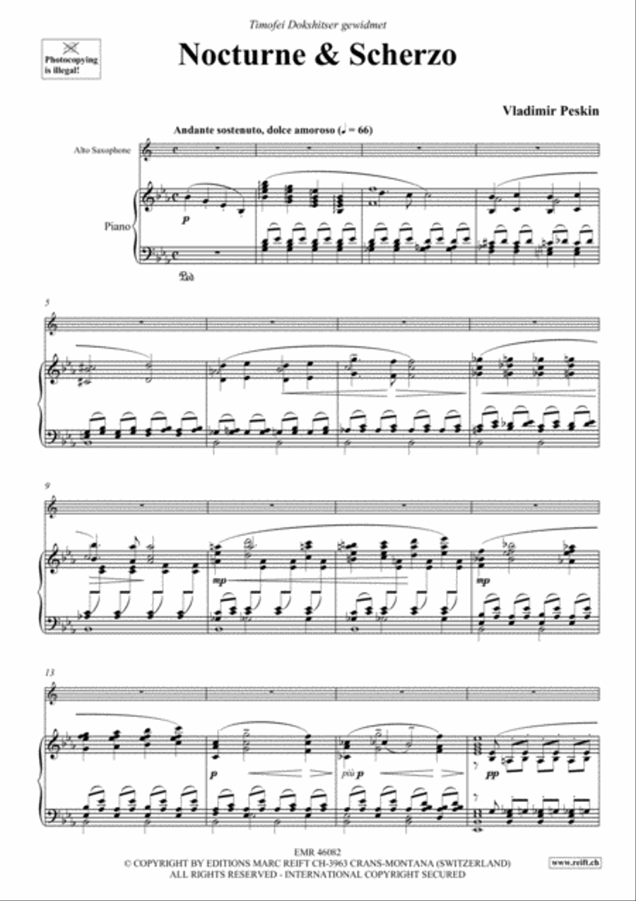Nocturne & Scherzo Alto Saxophone scores gallery preview page 3