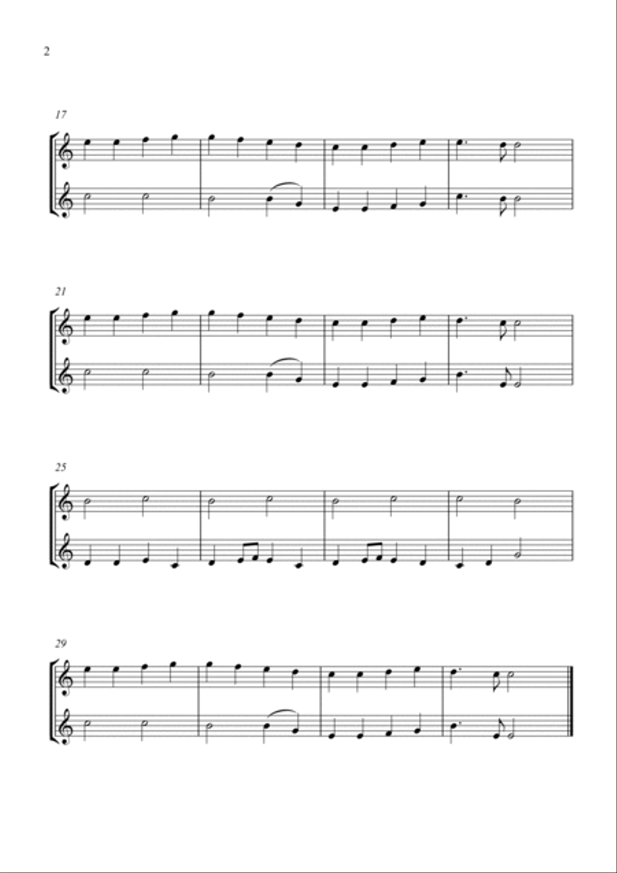 Ode To Joy (Easy Flute Duet) Flute Duet scores gallery preview page 3