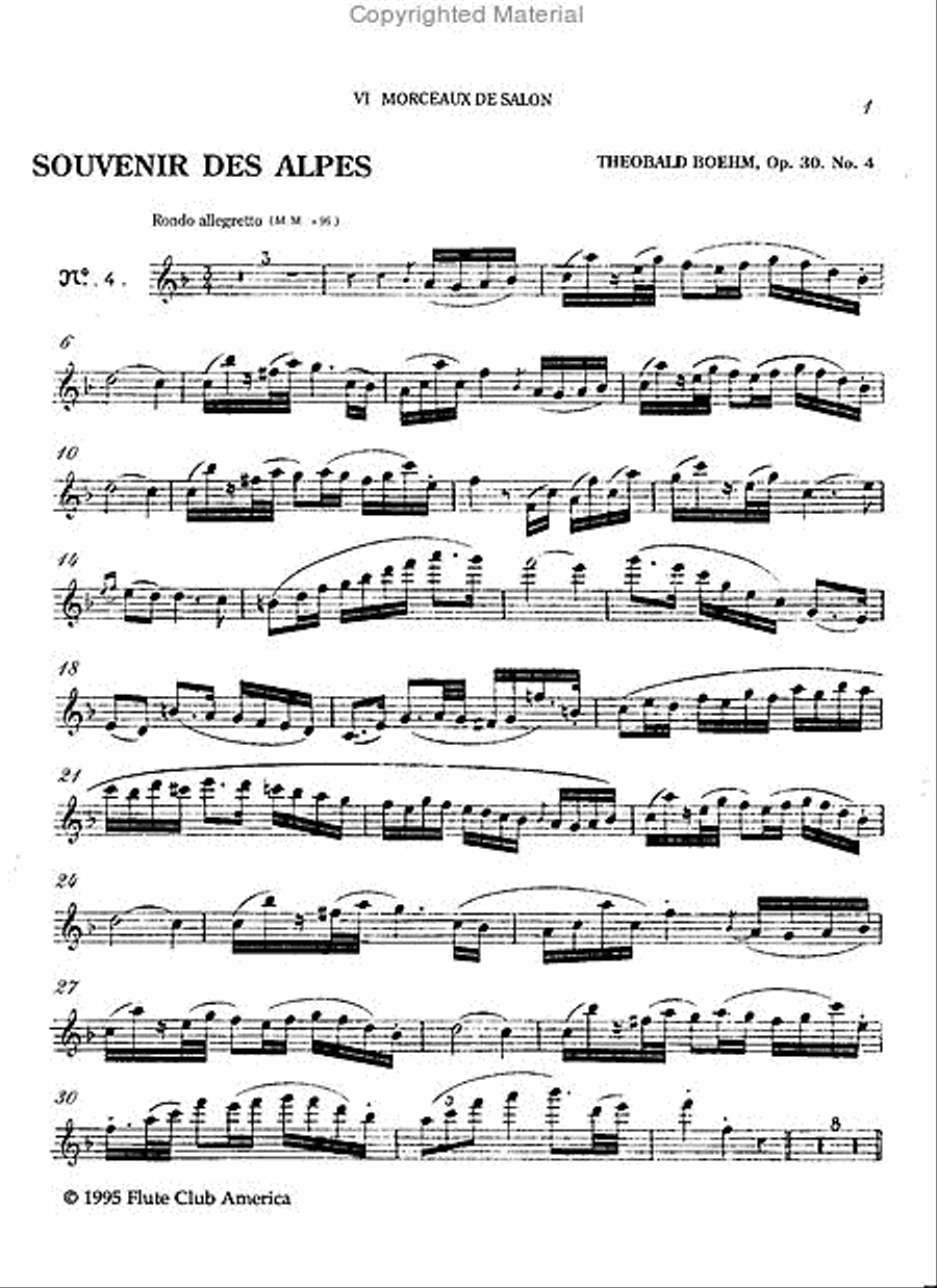 Souvenier Des Alps Op 27 4-6 Flute Solo scores gallery preview page 2
