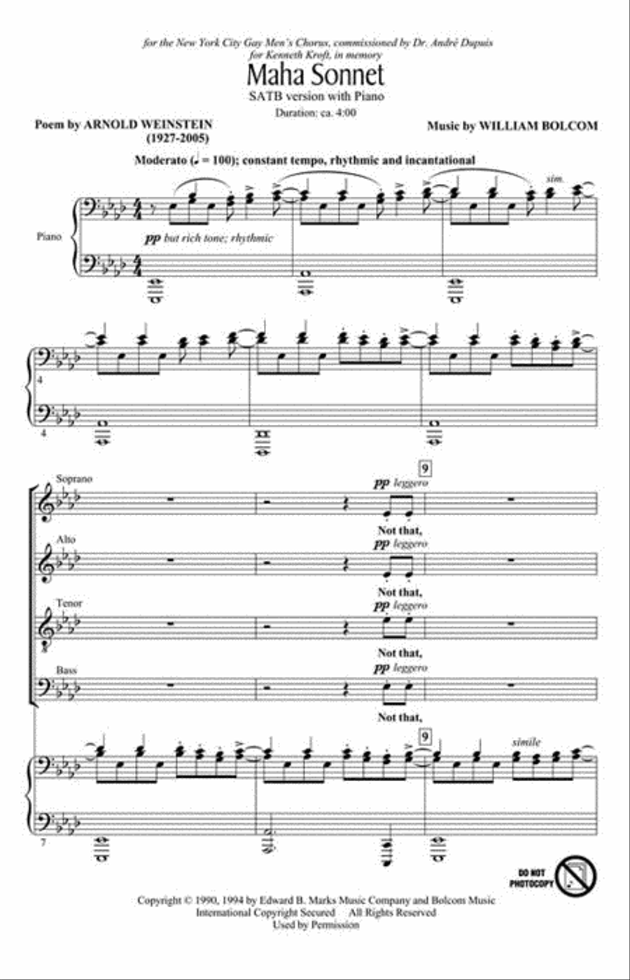 Maha Sonnet Maha Sonnet Divisi scores gallery preview page 2